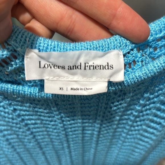 Lovers and Friends Katrina Mesh Maxi Dress in Blue Ombre size XS - Picture 10 of 10